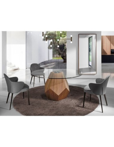 Silla tela y polipiel gris oscuro