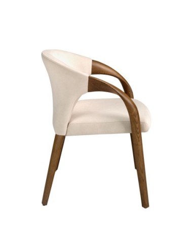 Silla terciopelo crema