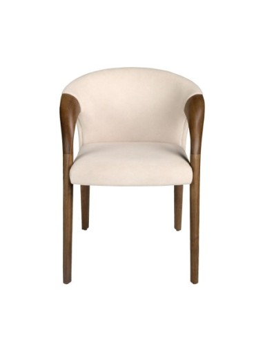 Silla terciopelo crema