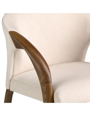 Silla terciopelo crema