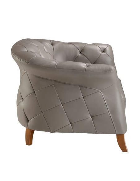 Sillón Chester piel gris
