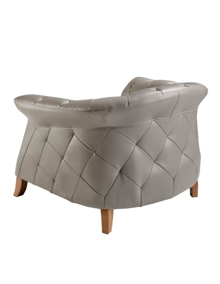 Sillón Chester piel gris