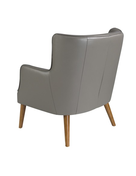 Sillón Chester piel gris oscuro