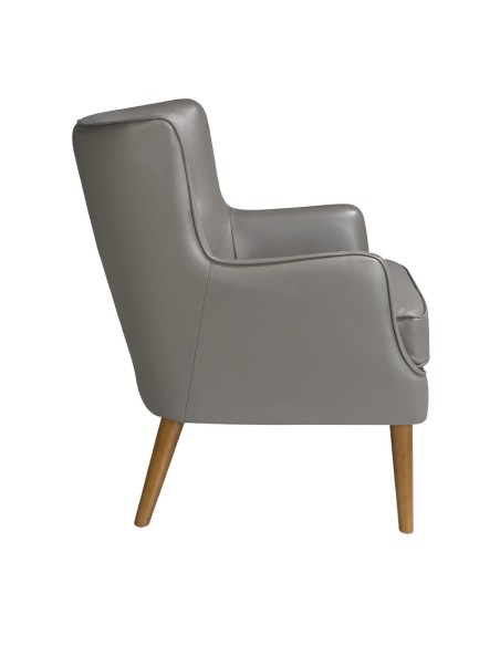 Sillón Chester piel gris oscuro