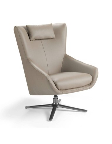 Sillón giratorio polipiel visón
