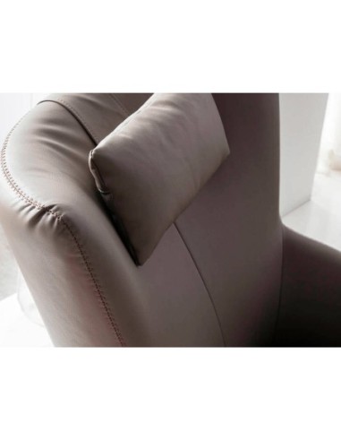 Sillón giratorio polipiel visón