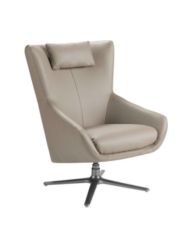 Sillón giratorio polipiel visón