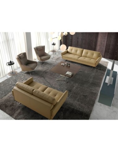 Sillón giratorio polipiel visón