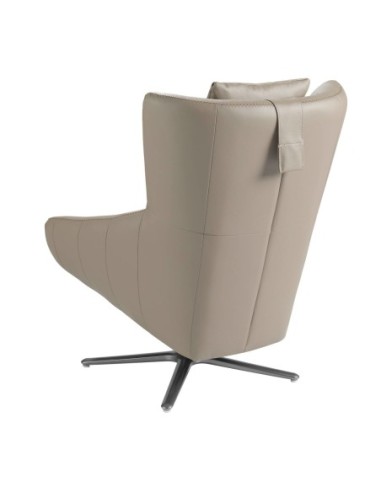 Sillón giratorio polipiel visón