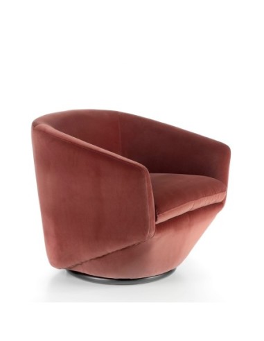 Sillón giratorio terciopelo melocoton