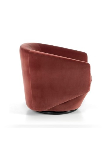 Sillón giratorio terciopelo melocoton
