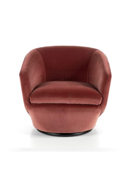 Sillón giratorio terciopelo melocoton