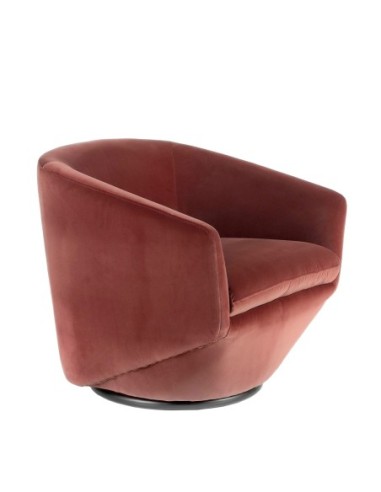 Sillón giratorio terciopelo melocoton