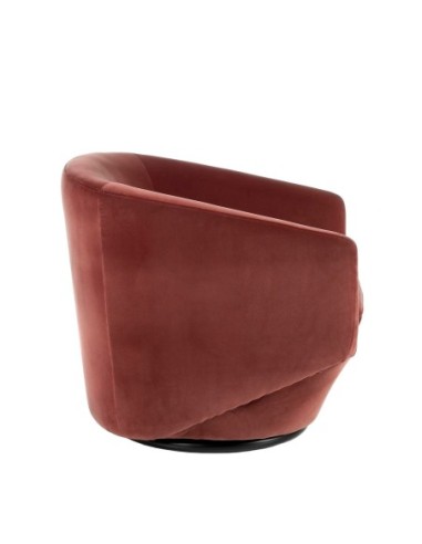 Sillón giratorio terciopelo melocoton