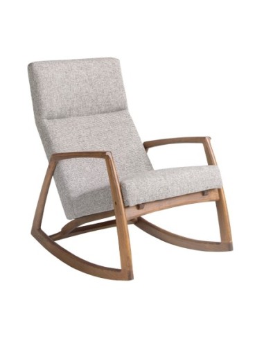 Sillón mecedora tela gris