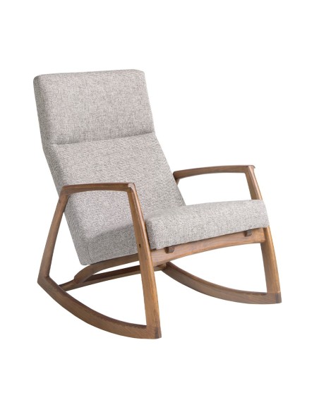 Sillón mecedora tela gris
