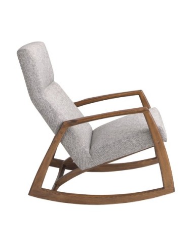 Sillón mecedora tela gris