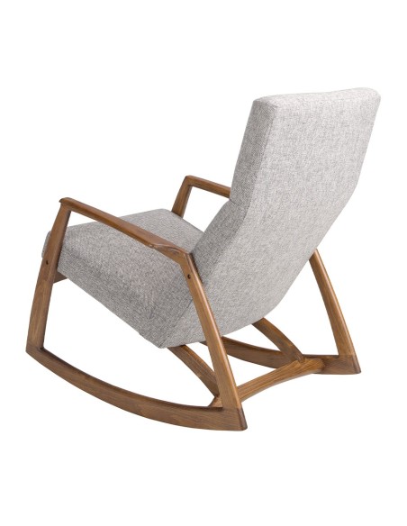 Sillón mecedora tela gris
