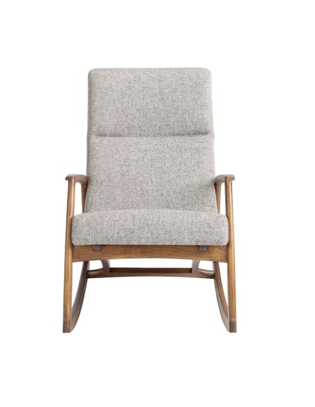 Sillón mecedora tela gris