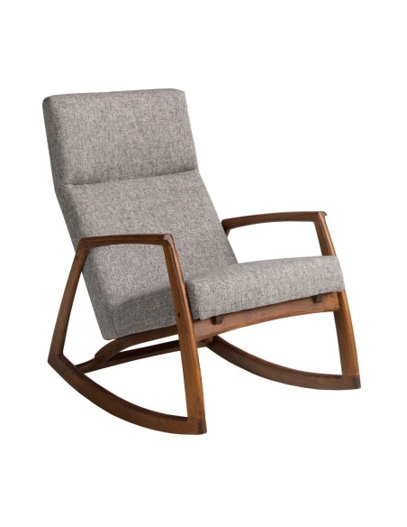 Sillón mecedora tela gris