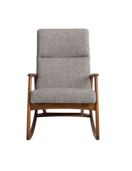 Sillón mecedora tela gris