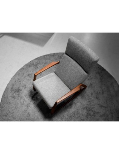 Sillón mecedora tela gris