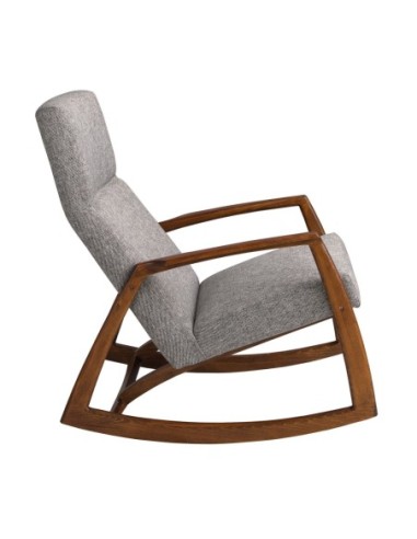 Sillón mecedora tela gris