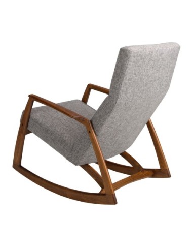 Sillón mecedora tela gris