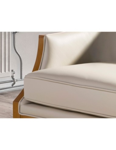 Sillón piel arena