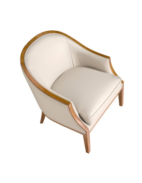 Sillón piel arena