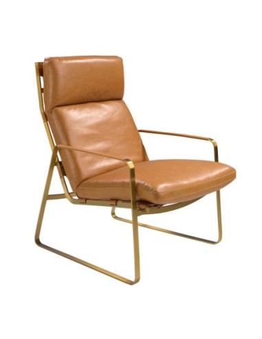 Sillón piel camel
