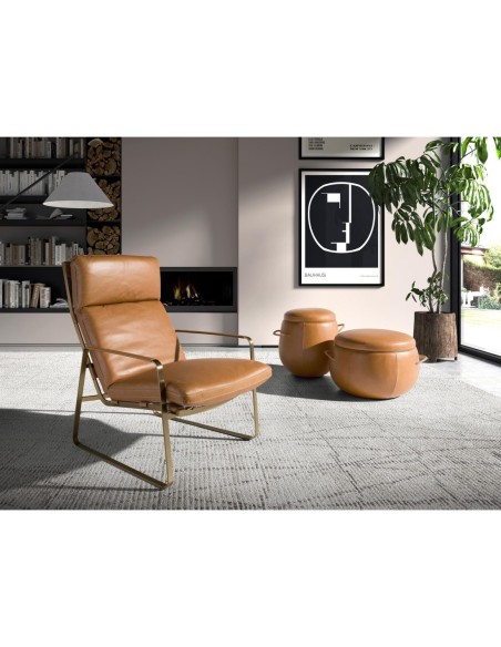Sillón piel camel