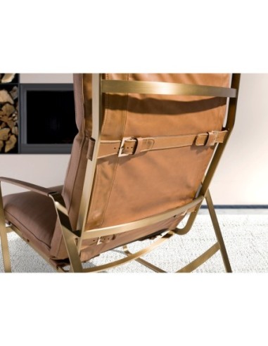 Sillón piel camel