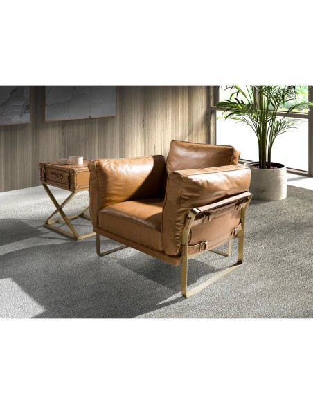 Sillón piel camel