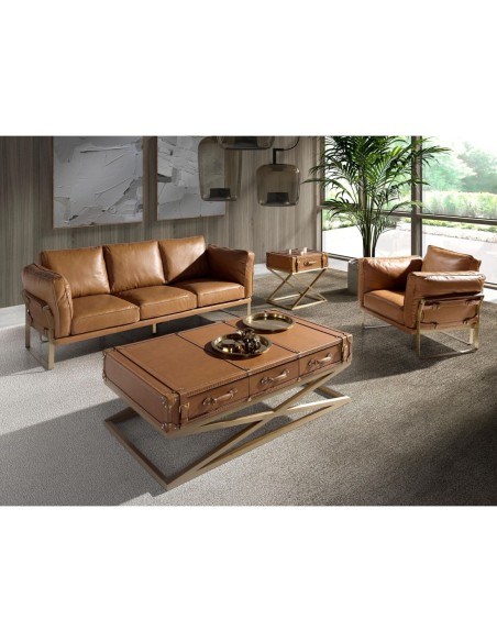 Sillón piel camel