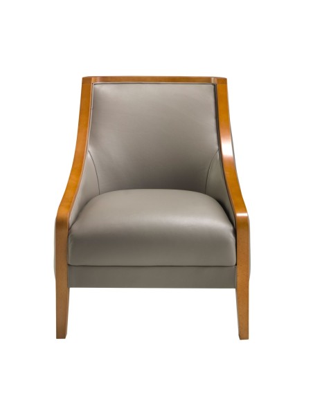 Sillón piel gris