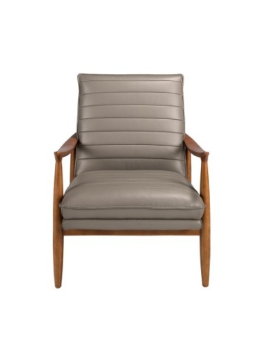 Sillón piel gris oscuro