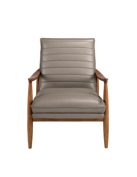 Sillón piel gris oscuro
