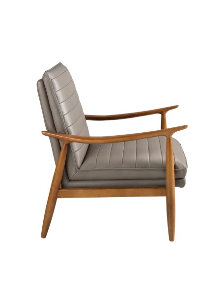 Sillón piel gris oscuro