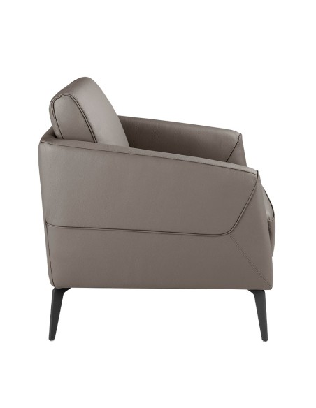 Sillón piel gris oscuro