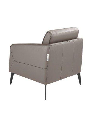 Sillón piel gris oscuro