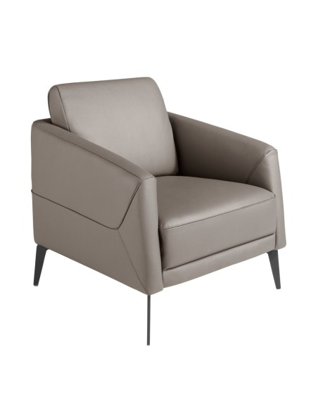 Sillón piel gris oscuro