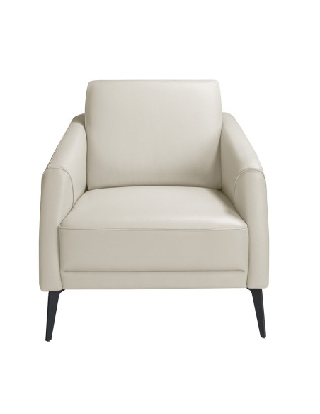 Sillón piel gris taupe