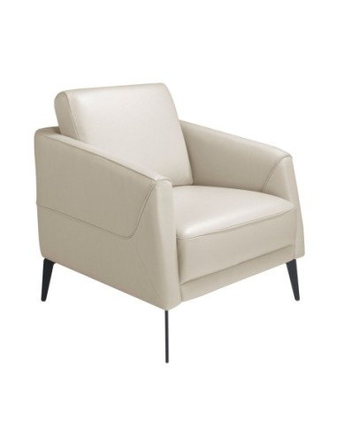 Sillón piel gris taupe