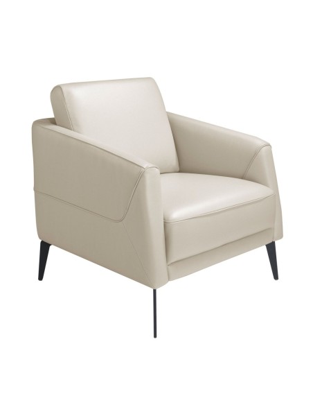 Sillón piel gris taupe