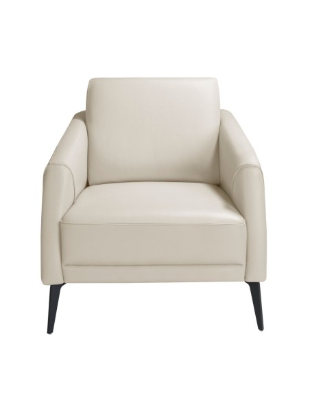 Sillón piel gris taupe