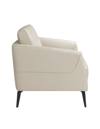 Sillón piel gris taupe