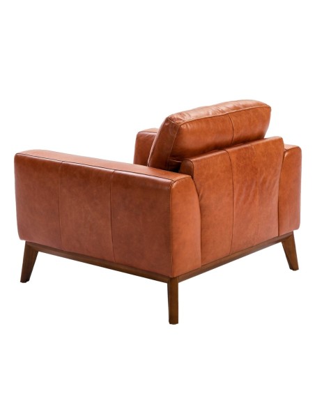 Sillón piel marrón
