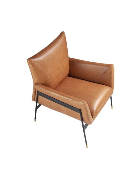 Sillón piel marrón