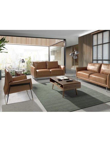 Sillón piel marrón